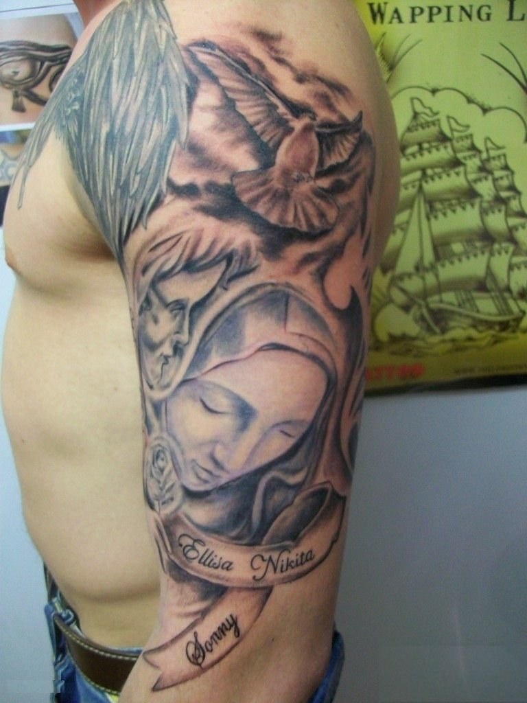 10 Attractive Religious Half Sleeve Tattoo Ideas in sizing 768 X 1024