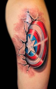 105 Captain America Tattoo Designs And Ideas For Marvel Superhero for proportions 1197 X 1882