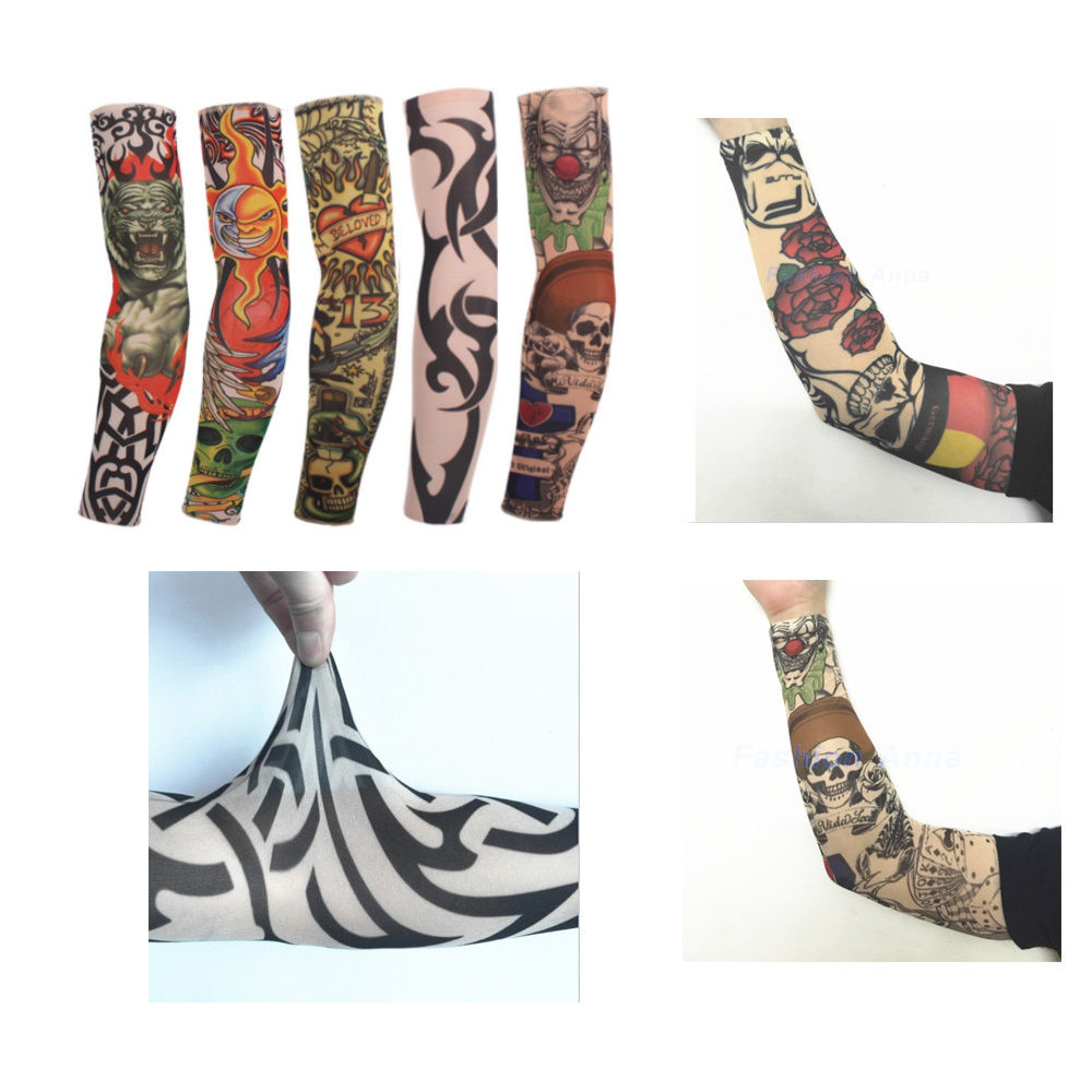 12 Stretchy Temporary Tattoo Sleeves Bikesmiles Style Sleeve Cosplay throughout size 1000 X 1000