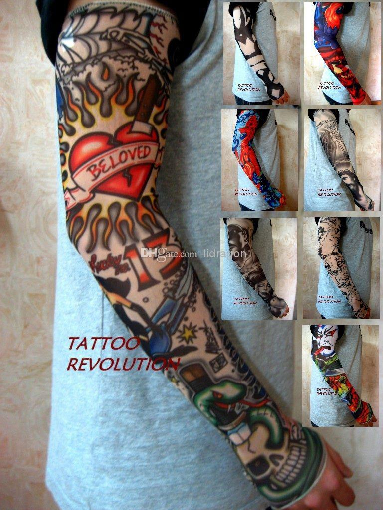 124 Style Nylon Stretchy Fake Tattoo Sleeve Arms Fancy Dress Costume intended for proportions 768 X 1024