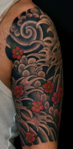 14 Awesome Wave Tattoos On Half Sleeve inside proportions 736 X 1490