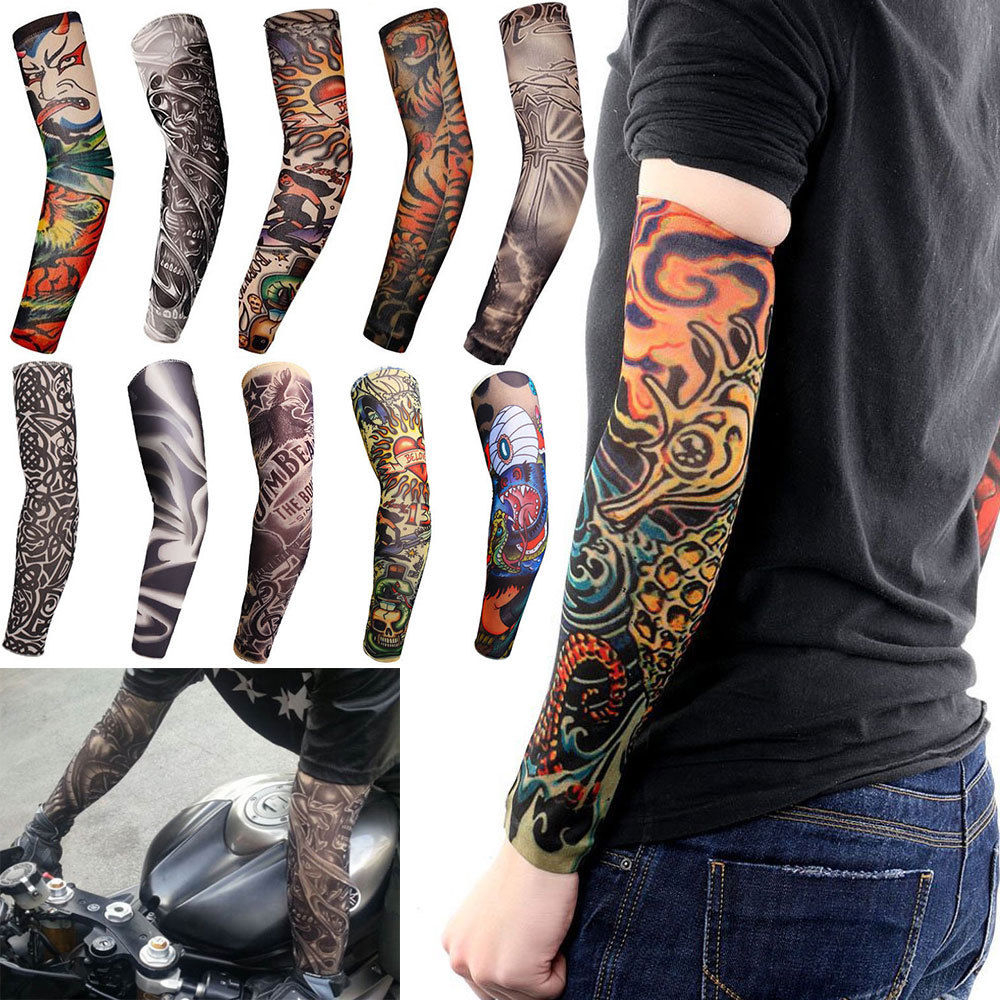 16x Tattoos Arm Sleeves Cooling Cover Uv Sun Protection Basketball for sizing 1000 X 1000