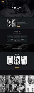 20 Best Wordpress Themes For Tattoo Salon Studio And Tattoo throughout size 650 X 1747