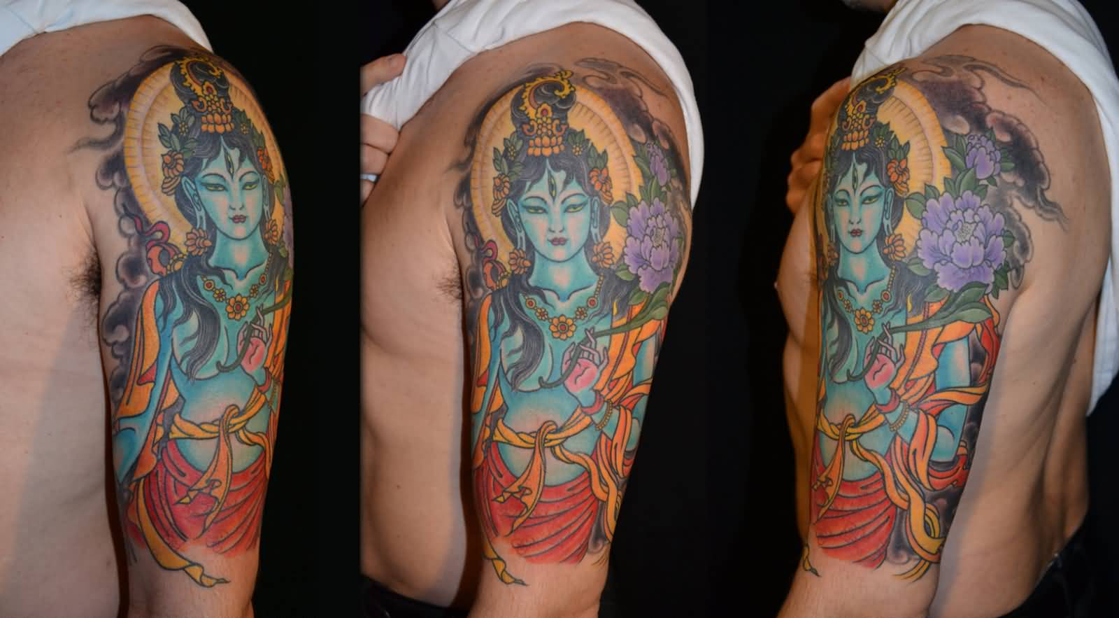 20 Spiritual Tattoos On Half Sleeve intended for measurements 1600 X 883