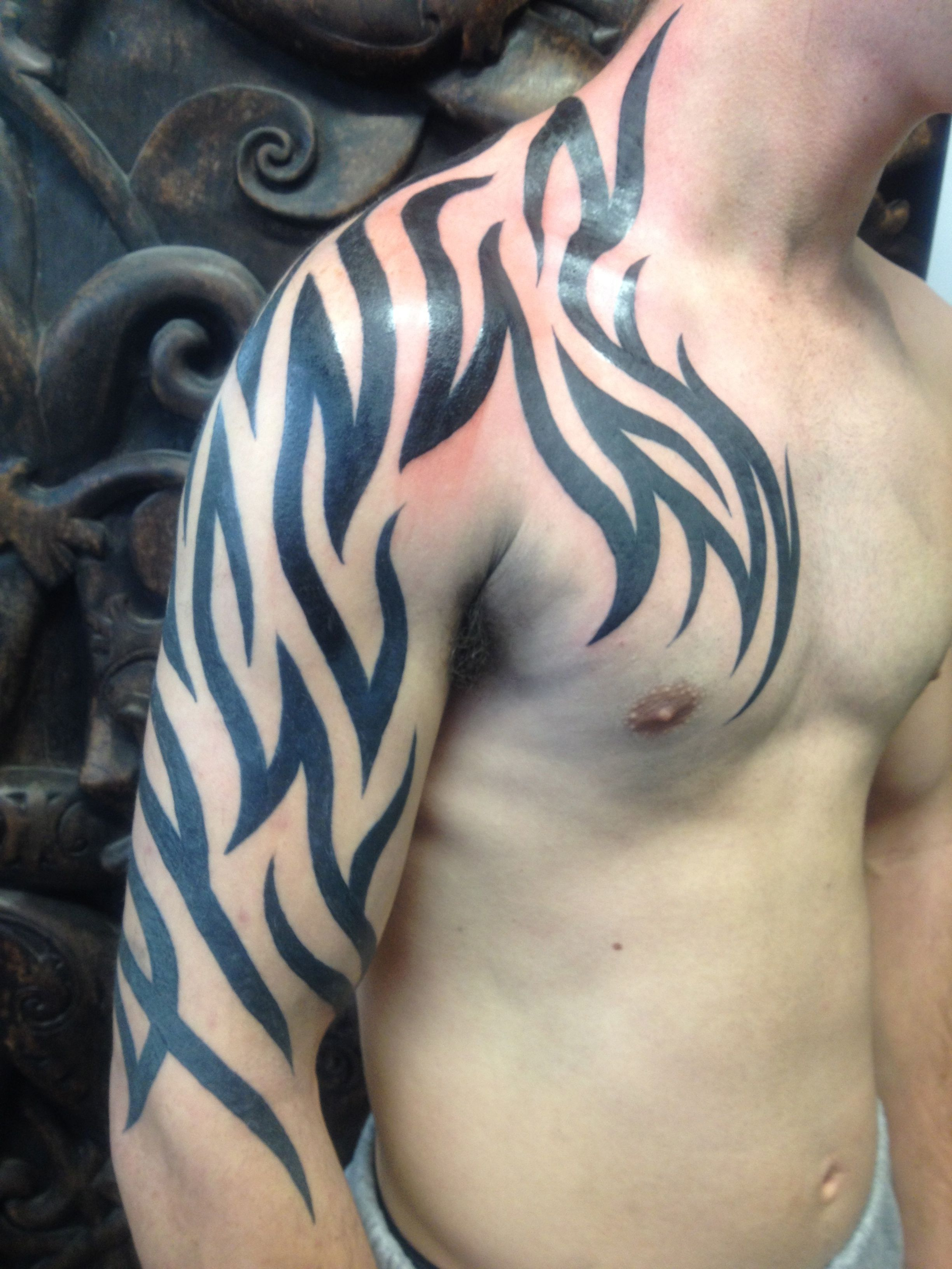 21 Awesome Tribal Sleeve Tattoos Designs Images And Pictures for size 2448 X 3264