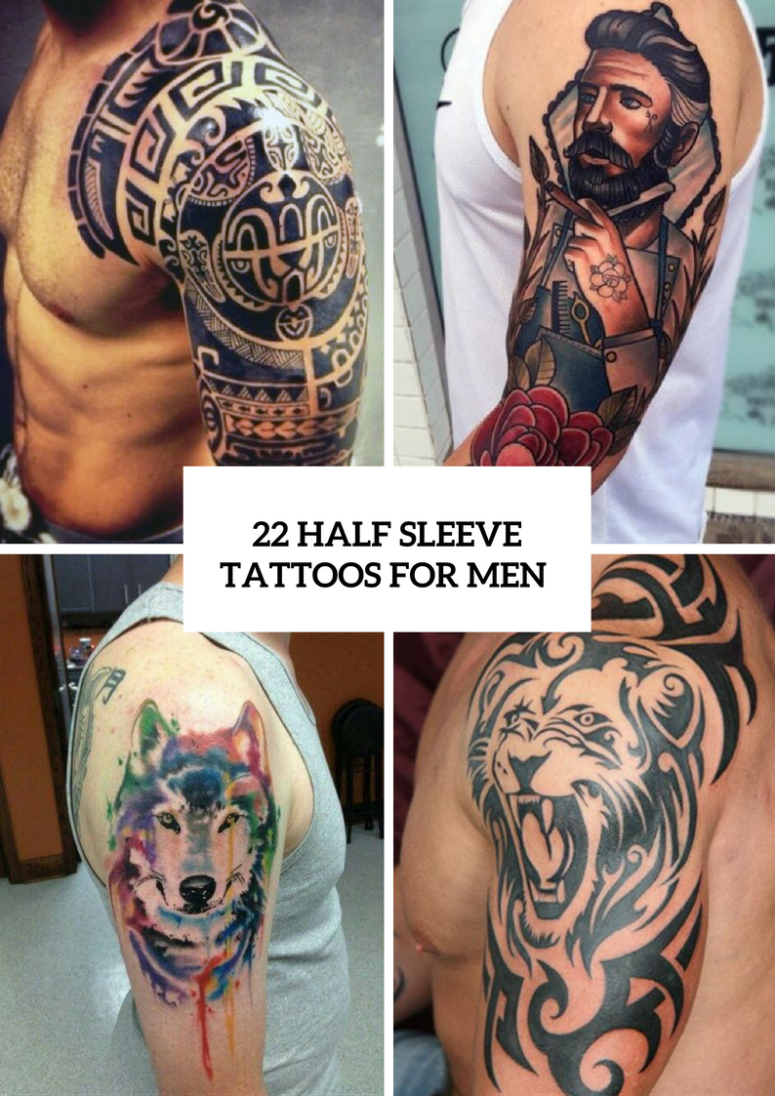 22 Half Sleeve Tattoo Ideas For Men Styleoholic 775x1096 Png L with size 775 X 1096