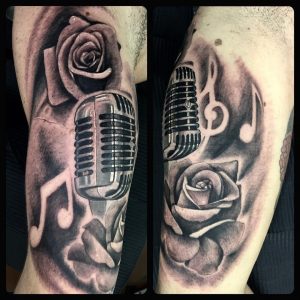 22 Microphone And Music Notes Tattoo with regard to sizing 1080 X 1080