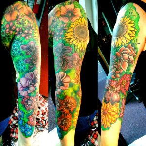 23 Flower Sleeve Tattoo Designs Ideas Design Trends Premium with regard to proportions 1080 X 1080