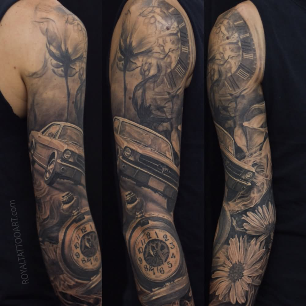 23 Nice Car Tattoos On Sleeve with regard to measurements 1000 X 1000
