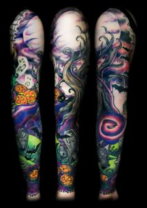 24 Halloween Tattoos On Sleeve regarding sizing 900 X 1272