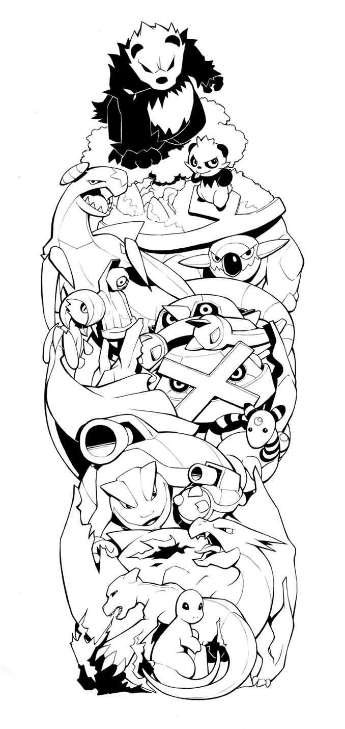 24 Pokemon Tattoos On Sleeve pertaining to measurements 678 X 1430