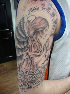 26 Praying Angel Tattoos On Half Sleeve intended for measurements 960 X 1280