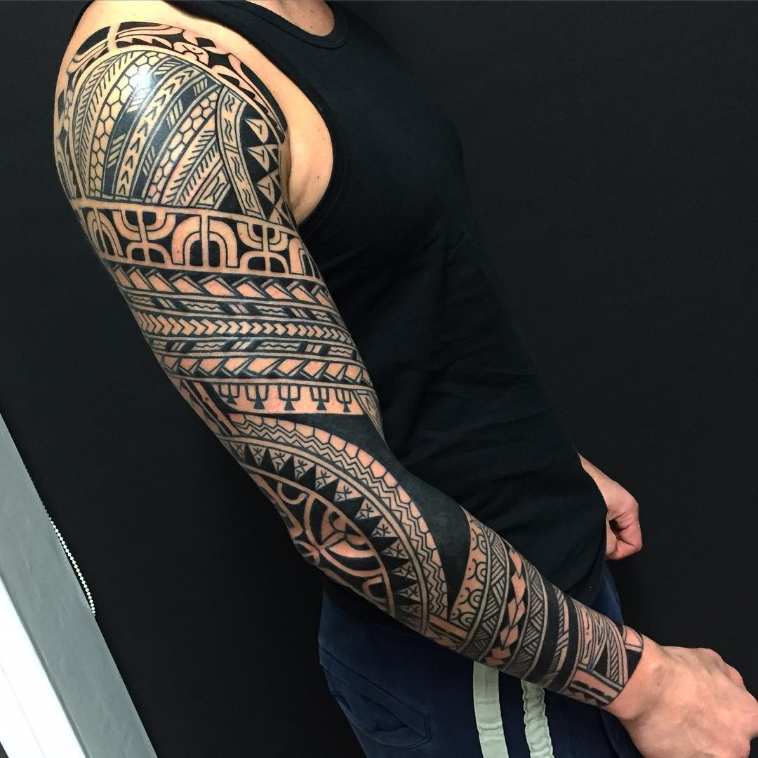 tribal tattoos full sleeve