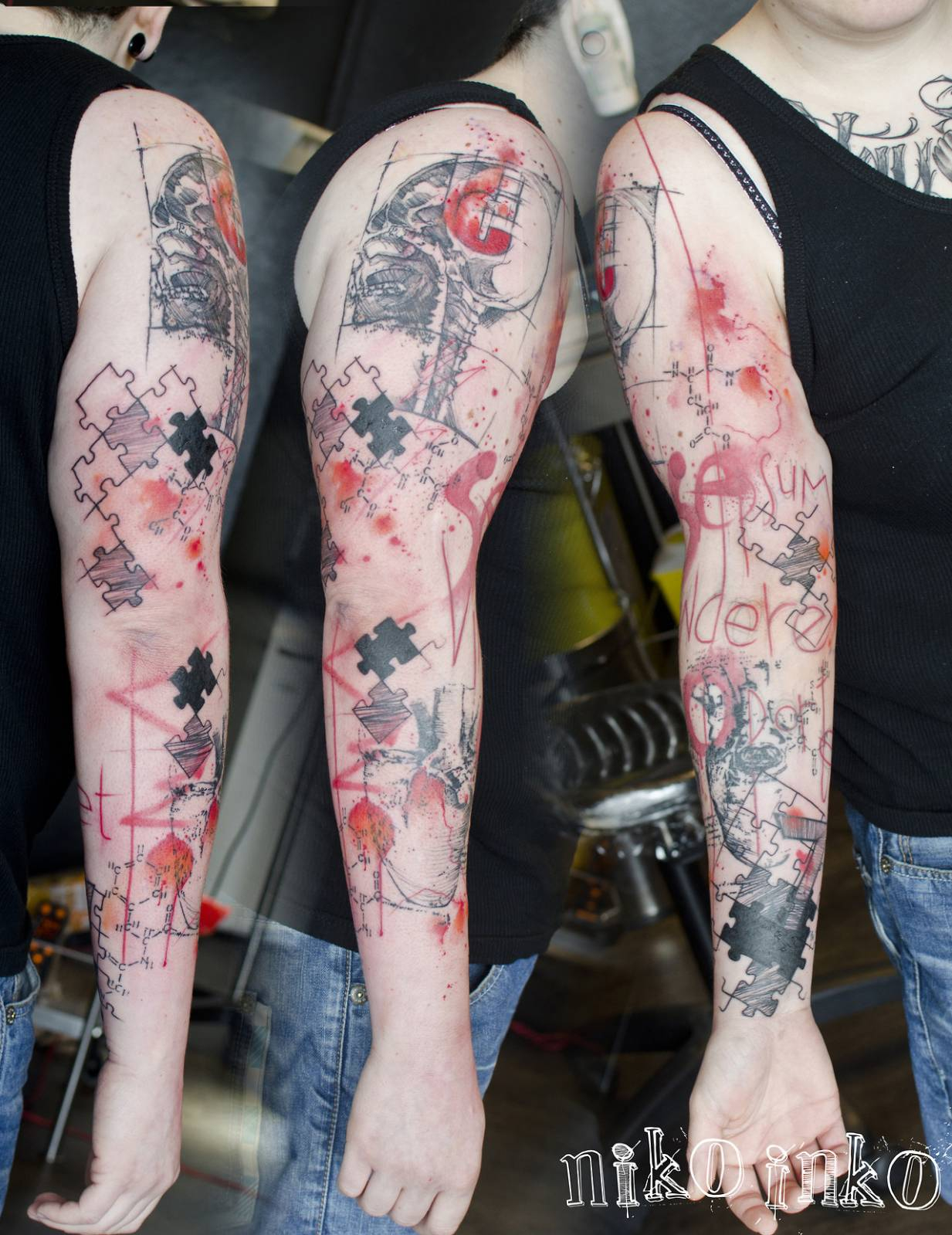 28 Puzzle Tattoos For Sleeve inside dimensions 1233 X 1599