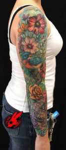 30 Fabulous Floral Sleeve Tattoos For Women Tattooblend pertaining to dimensions 635 X 1436