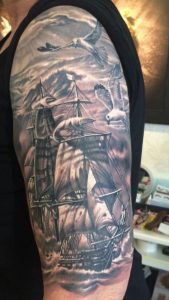 30 Ship Tattoos Tattoofanblog inside size 674 X 1198