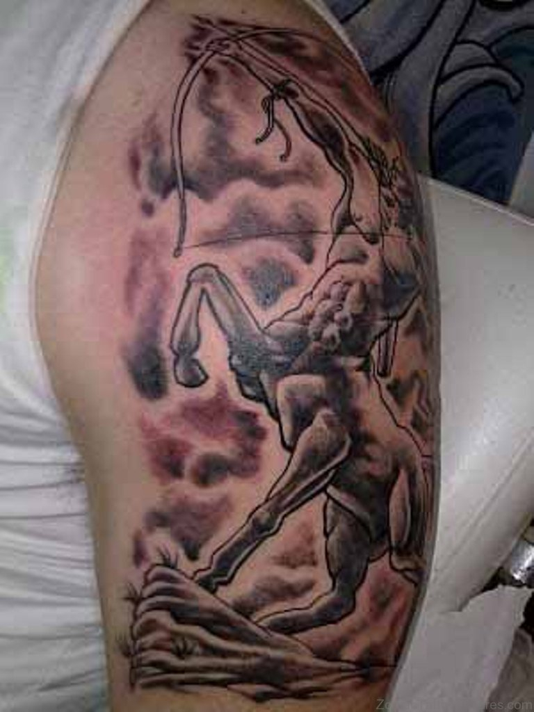 35 Awesome Sagittarius Tattoos On Shoulder regarding proportions 768 X 1024