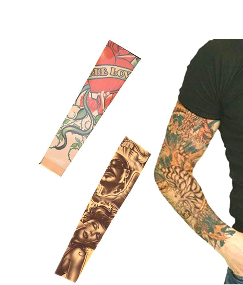 4 Off On Delhitraderss Wearable Arm Tattoo Skin Cover Sleeves For regarding dimensions 850 X 995