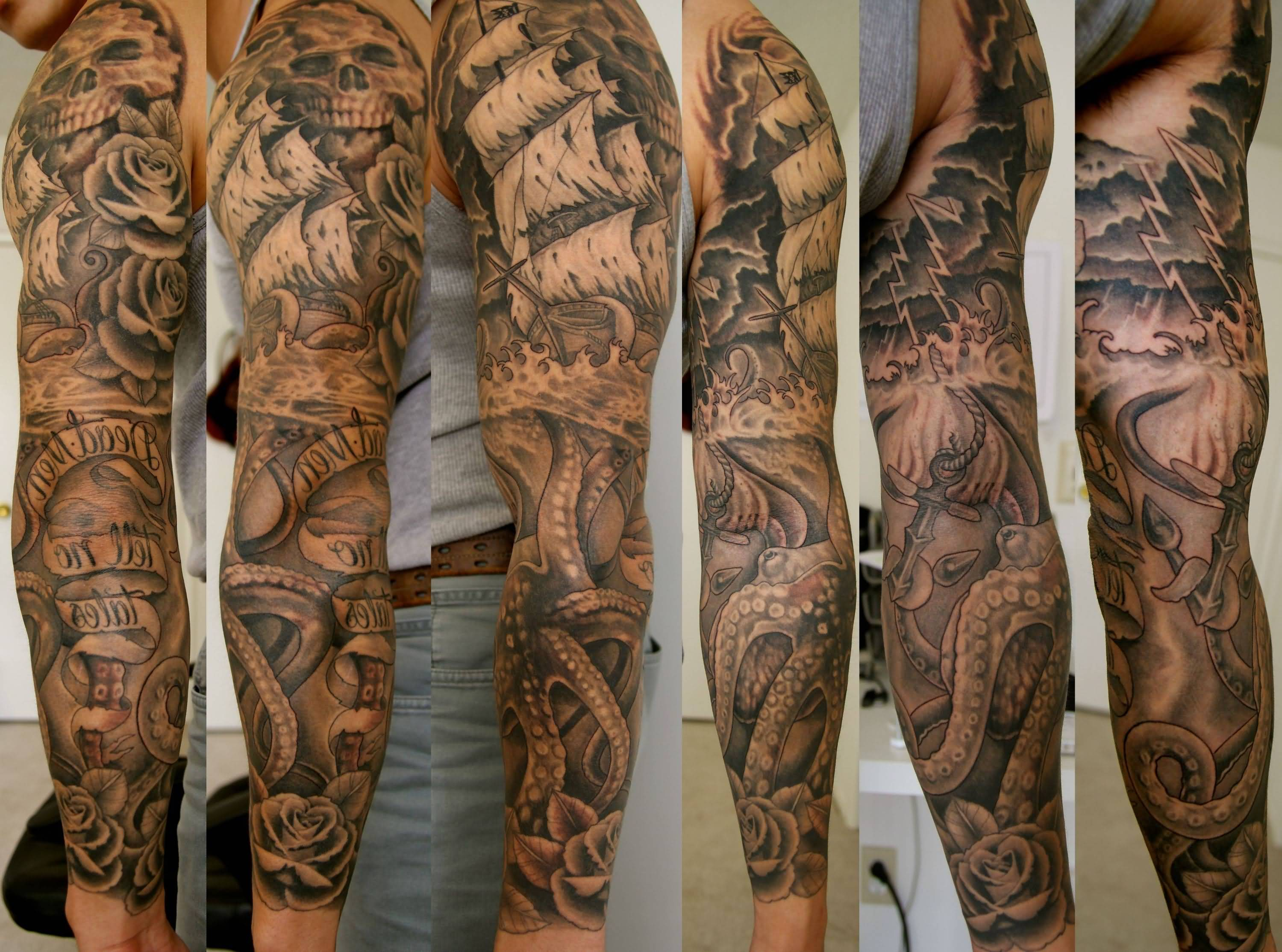 40 Pirate Tattoos On Sleeve in measurements 3000 X 2228