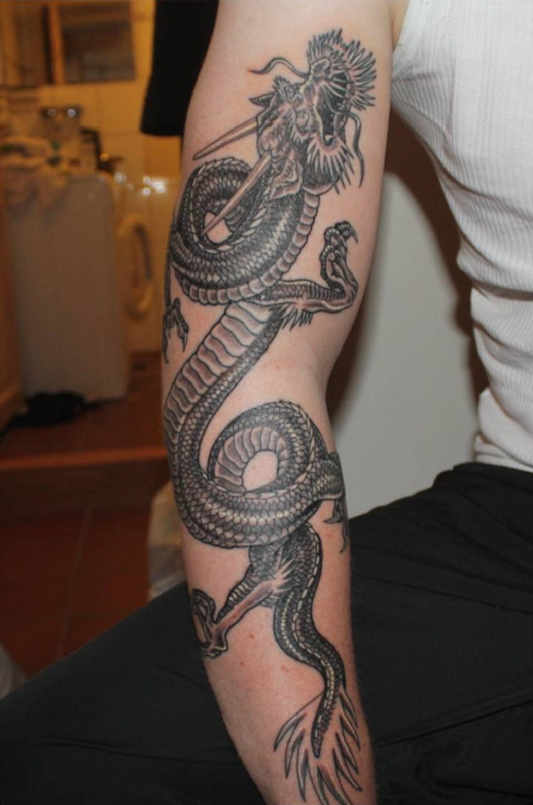 47 Dragon Tattoos On Sleeve regarding size 750 X 1132