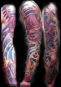 47 Fantastic Hannya Sleeve Tattoos for measurements 1600 X 2263