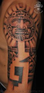 5 Taino Sun Tattoos On Half Sleeve inside size 1541 X 3208