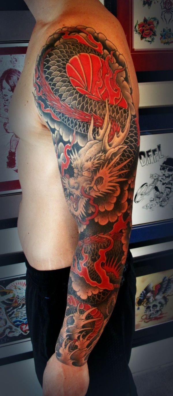 50 Cool Japanese Sleeve Tattoos For Awesomeness Tattoos Best pertaining to proportions 600 X 1369
