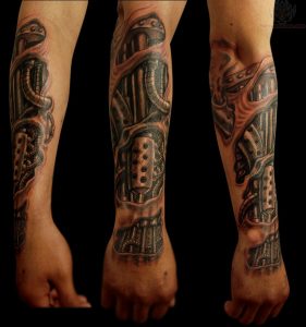 54 Mechanical Sleeve Tattoos in size 864 X 924