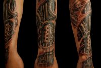 54 Mechanical Sleeve Tattoos intended for measurements 864 X 924
