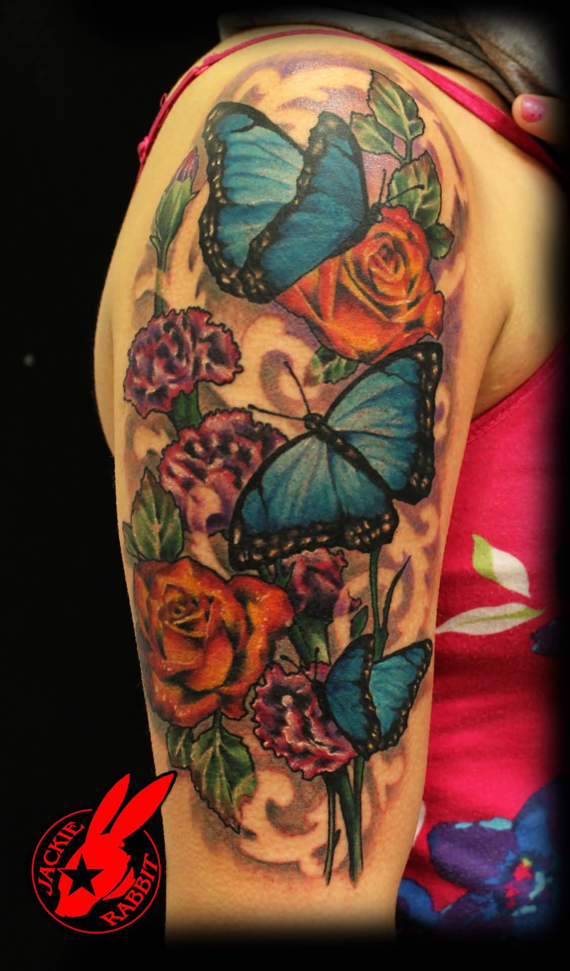 55 Butterfly Flower Tattoos regarding dimensions 1127 X 1920