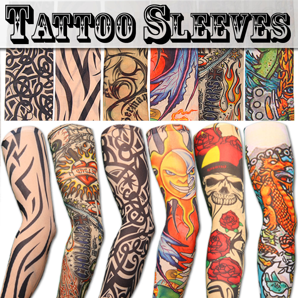 6 Styles Fake Nylon Temporary Tattoos Sleeves Arm Stockings For Cool in sizing 1000 X 1000