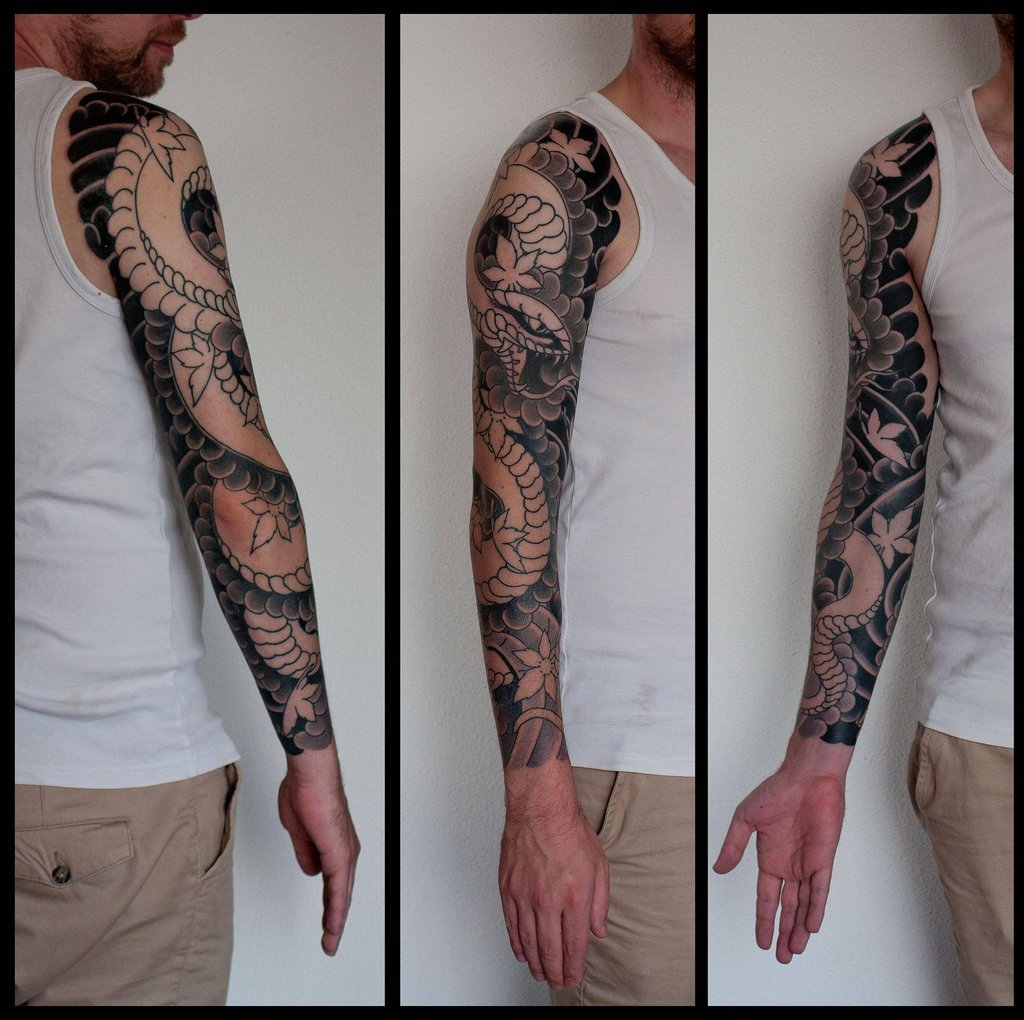 63 Snake Tattoos On Sleeve with size 1024 X 1020