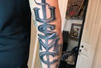 75 Cool Usmc Tattoos Meaning Policy And Designs 2018 inside measurements 1080 X 1080
