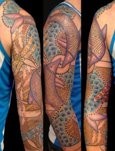 Aboriginal Art Tattoo On Sleeve in dimensions 1223 X 1600