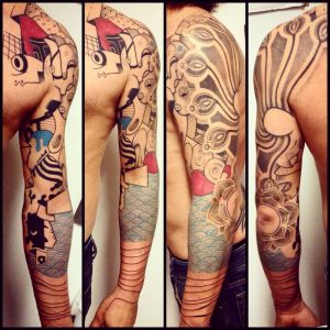 Abstract Style Sleeve Tattoo pertaining to sizing 1000 X 1000