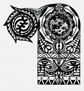 Adinkra African Warrior Tribal Half Sleeve Tattoo Tattoo throughout sizing 1000 X 1084