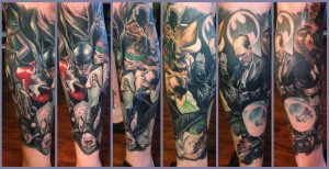 Alex Ross Batman Leg Sleeve Healed Steve Wimmer Tattoonow in dimensions 1562 X 800