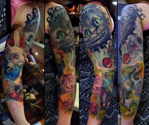 Alice In Wonderland Sleeve In Progress Grimmy3d On Deviantart for dimensions 975 X 819