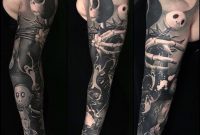 Amazing Black And Grey Nightmare Before Christmas Sleeve Jack with proportions 1125 X 1080