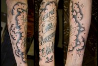 Amazing Clouds And Stars Tattoo On Arm Sleeve in measurements 1005 X 829