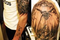 Amazing Man Left Half Sleeve Fallen Angel Tattoo Design Http in proportions 736 X 1308
