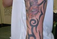 Amazing Tribal Ambigram Sleeve Tattoo Design For Men inside measurements 600 X 1355