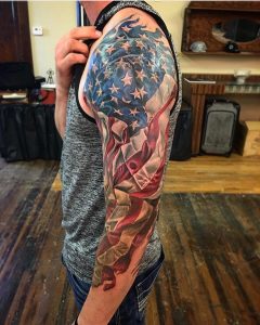 American Flag 34 Sleeve In Progress Timothyboor Tattoo for dimensions 937 X 1171