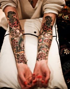 American Traditional Tattoo Sleeve Old School Tattoo Arm intended for measurements 803 X 1024