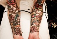American Traditional Tattoo Sleeve Old School Tattoo Arm throughout size 803 X 1024