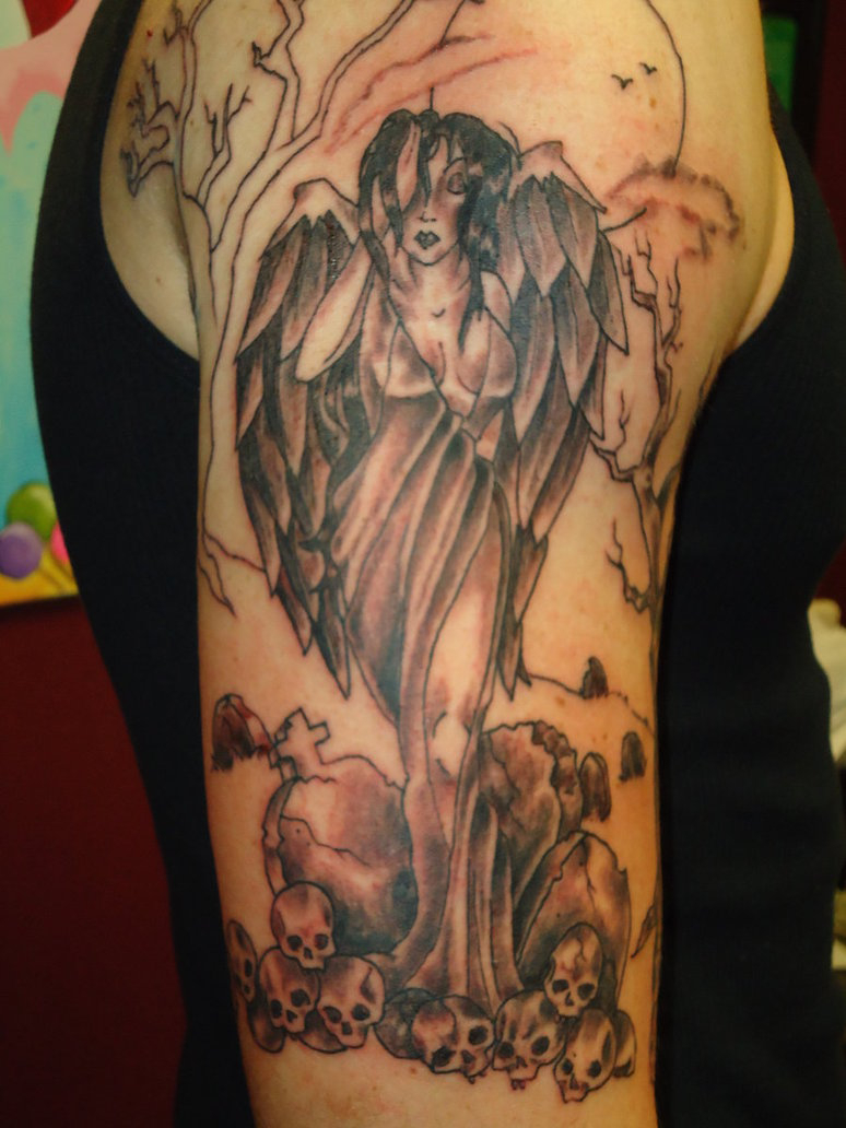 Angel And Demon Sleeve Tattoo Designs Images For Tatouage within size 774 X 1032