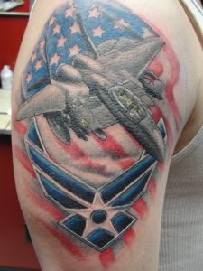 Army Airforce Tattoo On Half Sleeve for dimensions 900 X 1200