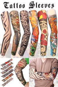 Arts Arm Sunscreen Sleeves Set Fake Temporary Tattoo 6pcs Skull in sizing 800 X 1200