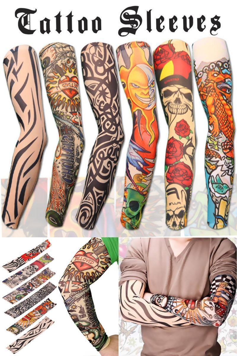 Arts Arm Sunscreen Sleeves Set Fake Temporary Tattoo 6pcs Skull intended for dimensions 800 X 1200