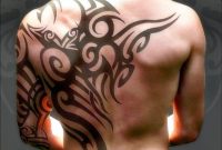 Attractive Tribal Design Tattoo On Back And Half Sleeve For Men intended for size 1024 X 970